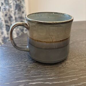 Boston Warehouse Trading Co. Extra Large Mug  Glazed Pottery Grey/Brown